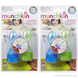 Munchkin Click Lock Food Pouch Spoon Tips - 2 Ea colors may vary - B00JR9D778